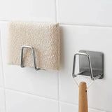 Stainless Sponges Holder Steel Kitchen Self Adhesive Sink Drain Basket Storage Rack Wall Hook Home Organizer Kitchen Accessories