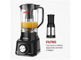 Liquidificador Mondial Turbo L-900 FB com Filtro 5 Velocidades 900W Preto - 220V